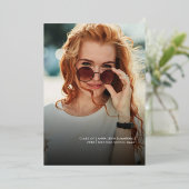 Afstuderen 2024 Fotocollage Afstudeerder Party Zil Folie Uitnodiging (Staand Voorkant)