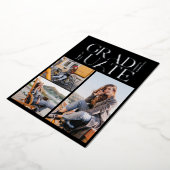 Afstuderen 2024 Fotocollage Afstudeerder Party Zil Folie Uitnodiging (Gedraaid)