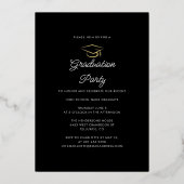 Afstuderen 2024 Fotocollage Afstudeerder Party Zil Folie Uitnodiging (Achterkant)