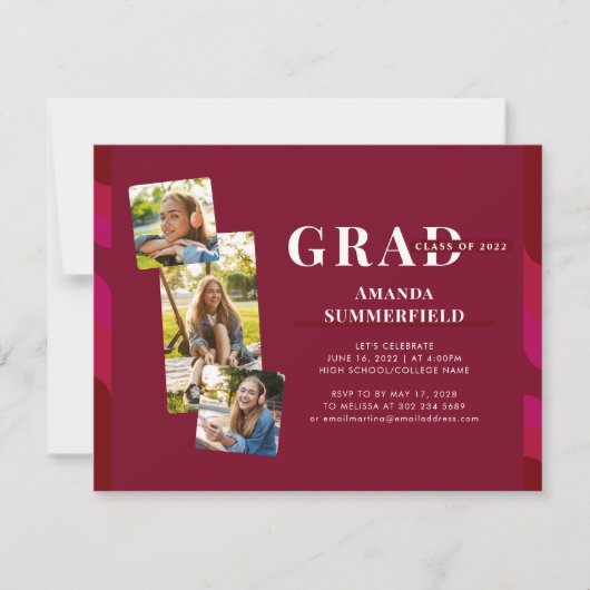 Afstuderen 2024 Fotocollage Bourgogne Afstudeerder Kaart (Voorkant)