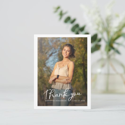 Afstuderen 2024 Fotoscript Bedankt Briefkaart (Staand voorkant)