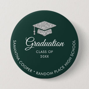 Afstuderen 2024 Groen en Wit Keepsake Ronde Button 7,6 Cm