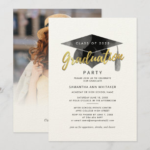 Afstuderen 2024 Minimalistische foto afstudeerfees Kaart