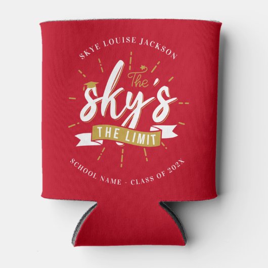 Afstuderen 2024 Rode Afstudeerder Partij Blikjeskoeler (Voorkant)