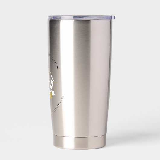 Afstuderen 2024 Rode Afstudeerder Party Keepsake Geïsoleerde Drinkbeker (Links)