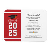 Afstuderen 2024 Rode Afstuderen partijuitnodiging Magneet (Horizontaal)