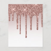 Afstuderen 2024 Roos Glitter Party Uitnodiging (Achterkant)