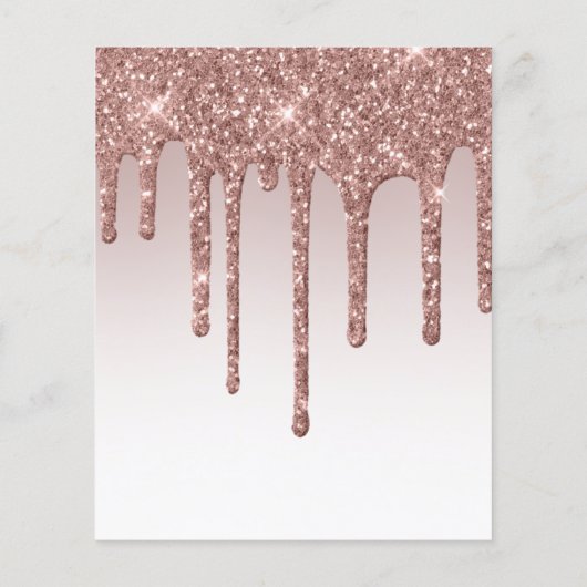 Afstuderen 2024 Roos Glitter Party Uitnodiging (Achterkant)