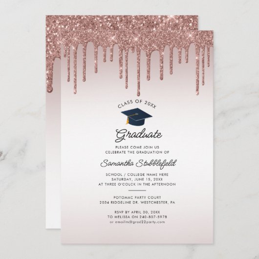 Afstuderen 2024 Roos Goud Afstudeerder Partij Kaart (Voorkant / Achterkant)