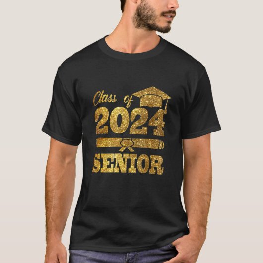Afstuderen 2024 S van de 2024-hogere school T-shirt (Voorkant)