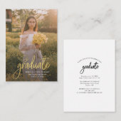 Afstuderen 2024 Script Foto Afstuderen Aankondigin Notitiekaartje (Voorkant / Achterkant)