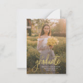 Afstuderen 2024 Script Foto Afstuderen Aankondigin Notitiekaartje (Voorkant)