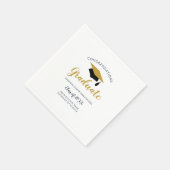 Afstuderen 2024 Script Gold Pet Afstudeerder Party Servet (Hoek)