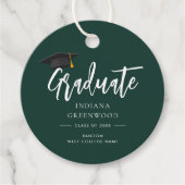 Afstuderen 2024 Script Groen Modern Bedankjes Labels (Voorkant)