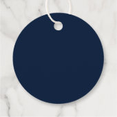 Afstuderen 2024 Script Navy Blue Bedankjes Labels (Achterkant)