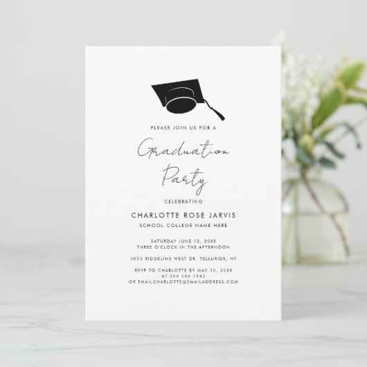 Afstuderen 2024 Script Paarse Afstuderen Partij Kaart (Staand voorkant)