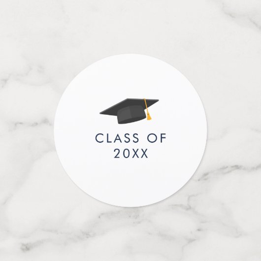 Afstuderen 2024 Script Photo Afstudeerder Party Confetti (Kleine voorkant)