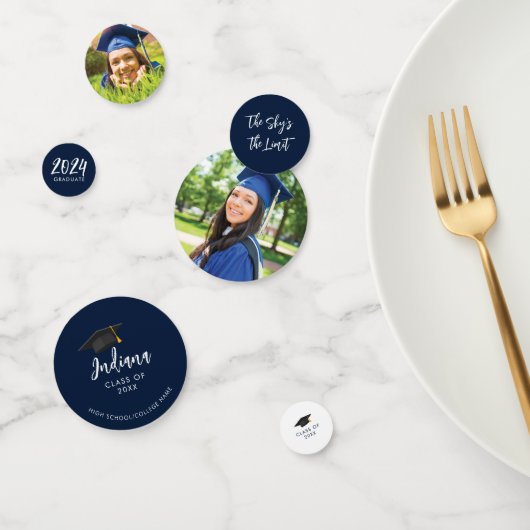 Afstuderen 2024 Script Photo Afstudeerder Party Confetti (Groep)