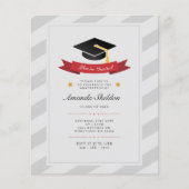 Afstuderen 2024 Silver Afstudeerder Party Uitnodig (Voorkant)