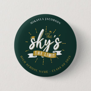 Afstuderen 2024 The Sky's The Limit Afstuderen Ronde Button 5,7 Cm