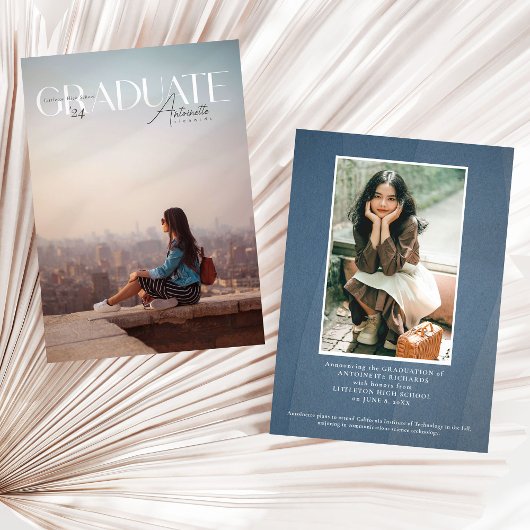 Afstuderen 2024 Tijdschrift Foto Hoesje Afstudeerd Aankondiging