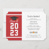 Afstuderen 2024 Typografie Rood Wit Afstudeerder P Kaart (Voorkant)
