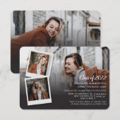 Afstuderen 2025 4 Foto's Afstudeerder Uitnodiging (Voorkant / Achterkant)