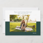 Afstuderen 2025 Afstudeerder 4 foto's Dank u kaart (Achterkant)