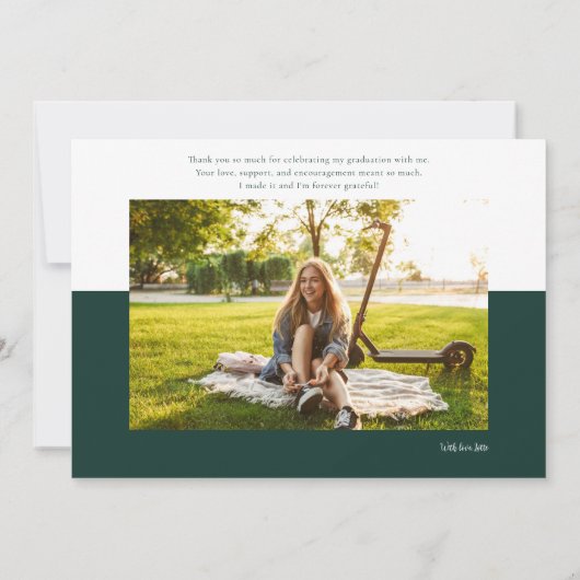 Afstuderen 2025 Afstudeerder 4 foto's Dank u kaart (Achterkant)