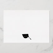 Afstuderen 2025 Afstudeerder Feest Dank U Goud Folie Uitnodiging (Achterkant)