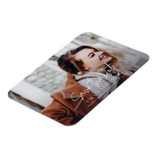 Afstuderen 2025 Afstudeerder Foto Bewaar de datum Magneet (Linkerzijde)