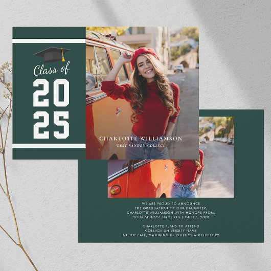 Afstuderen 2025 Afstudeerder Foto Groen en Wit Aankondiging