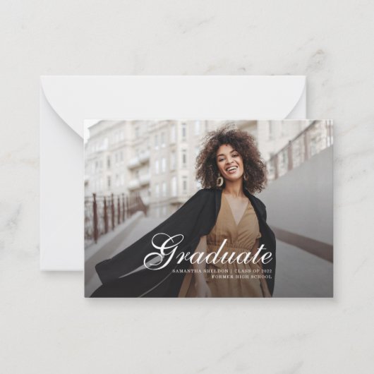Afstuderen 2025 Afstudeerder Fotoaankondiging Kaar Notitiekaartje (Voorkant)