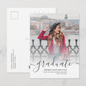 Afstuderen 2025 Afstudeerder Fotoaankondiging Uitnodiging Briefkaart (Voorkant / Achterkant)