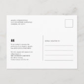 Afstuderen 2025 Afstudeerder Fotoaankondiging Uitnodiging Briefkaart (Achterkant)