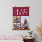 Afstuderen 2025 Afstudeerder Fotocollage Bourgogne Hangend Wandkleed (Slaapkamer)
