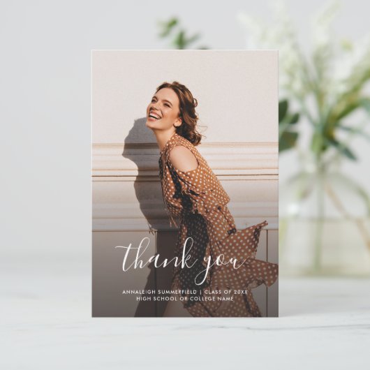 Afstuderen 2025 Afstudeerder Foto's Bedankkaart (Staand voorkant)