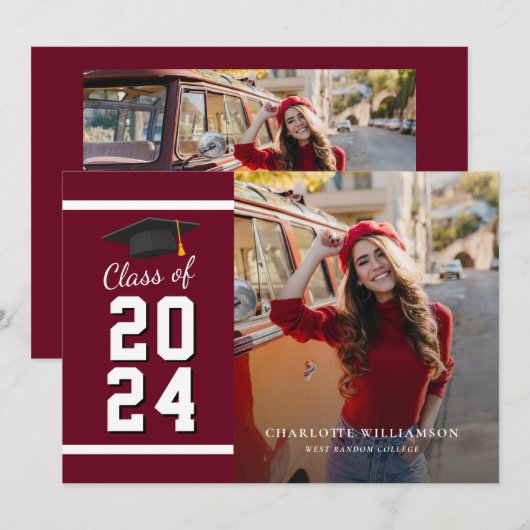 Afstuderen 2025 Afstudeerder Foto's Bourgogne Afst Aankondiging (Voorkant / Achterkant)