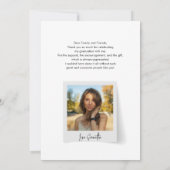 Afstuderen 2025 Afstudeerder Foto's Elegant Bedankkaart (Achterkant)