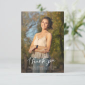 Afstuderen 2025 Afstudeerder Foto's Modern Afstude Bedankkaart (Staand voorkant)