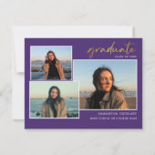 Afstuderen 2025 Afstudeerder Foto's Paarse aankond (Voorkant)