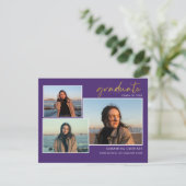 Afstuderen 2025 Afstudeerder Foto's Paarse aankond (Staand voorkant)