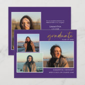 Afstuderen 2025 Afstudeerder Foto's Paarse aankond (Voorkant / Achterkant)