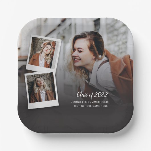 Afstuderen 2025 Afstudeerder Foto's Party Papieren Bordje (Voorkant)