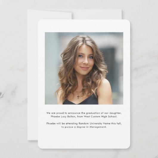 Afstuderen 2025 Afstudeerder Foto's Senior Kalligr Aankondiging (Achterkant)