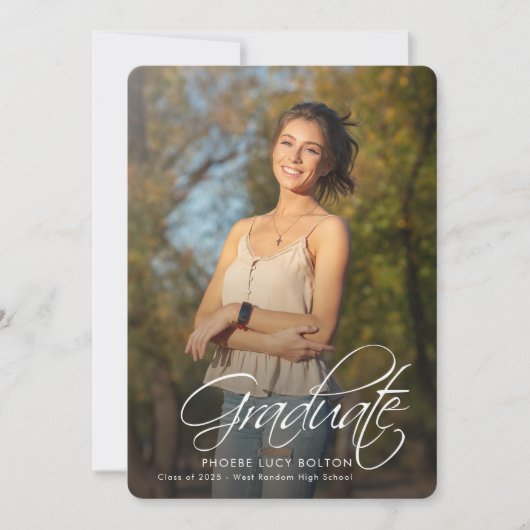 Afstuderen 2025 Afstudeerder Foto's Senior Kalligr Aankondiging (Voorkant)