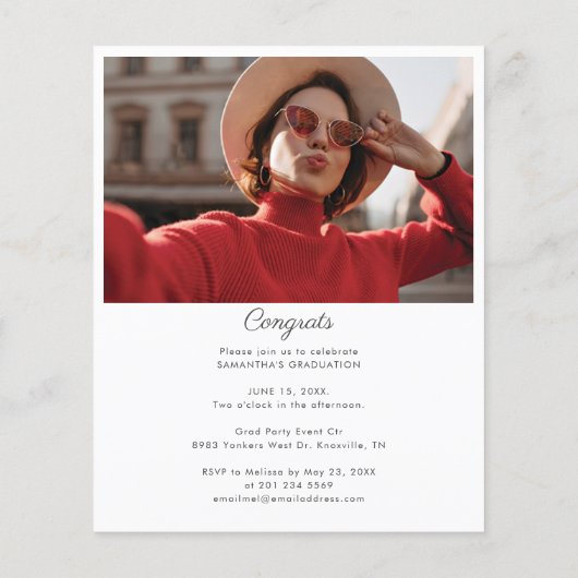 Afstuderen 2025 Afstudeerder Foto's Uitnodiging (Achterkant)