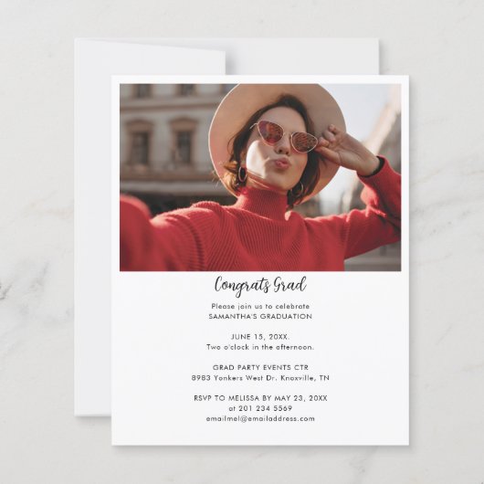 Afstuderen 2025 Afstudeerder Foto's Uitnodiging (Achterkant)