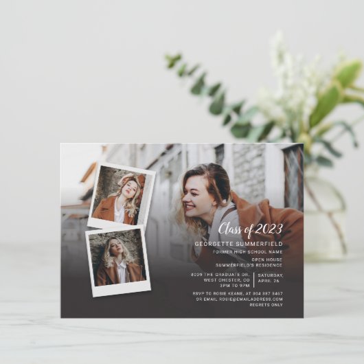 Afstuderen 2025 Afstudeerder Party Fotofeest Kaart (Staand voorkant)