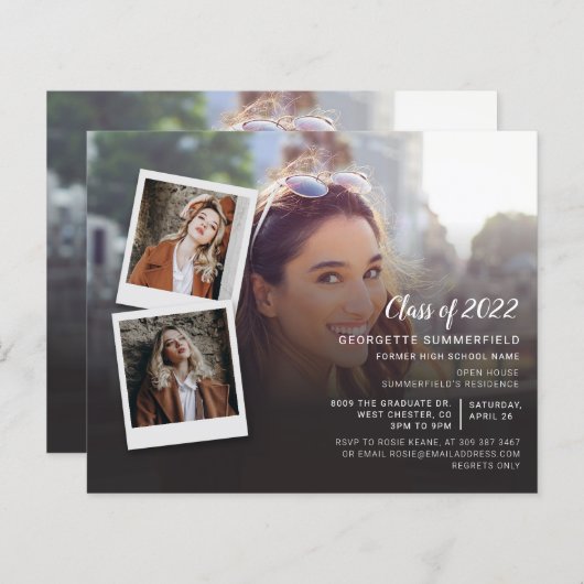 Afstuderen 2025 Afstudeerder Party Fotouitnodiging (Voorkant / Achterkant)